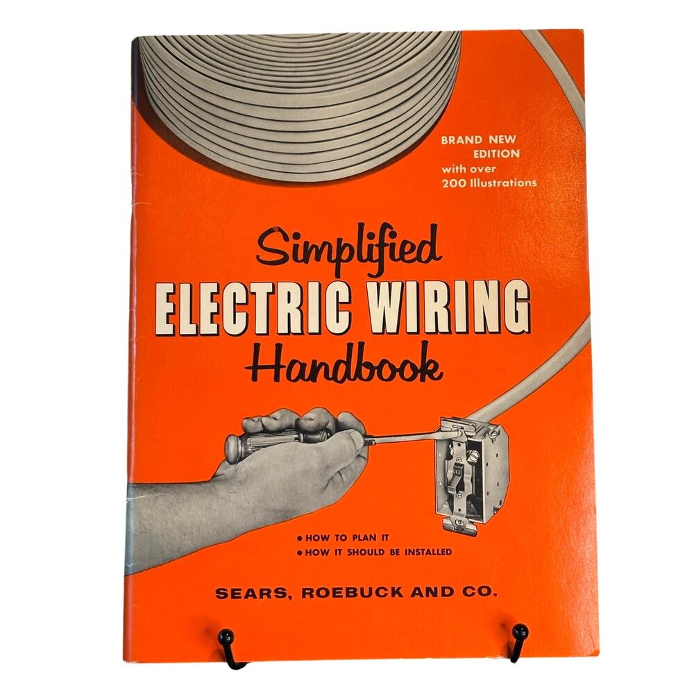 Vintage 1960 Sears, Roebuck & Co., Simplified Electric Wiring Handbook, PB